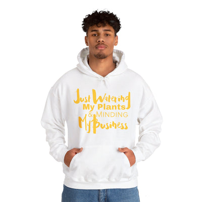 Just Watering My Plants Unisex Heavy Blend Hooded Sweatshirt