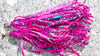 Pink Starburst Fabric Tassel Earrings