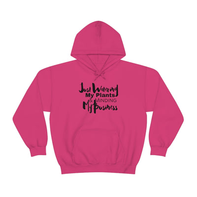 Watering My Plants & Minding My Business Unisex Heavy Blend™ Hooded Sweatshirt